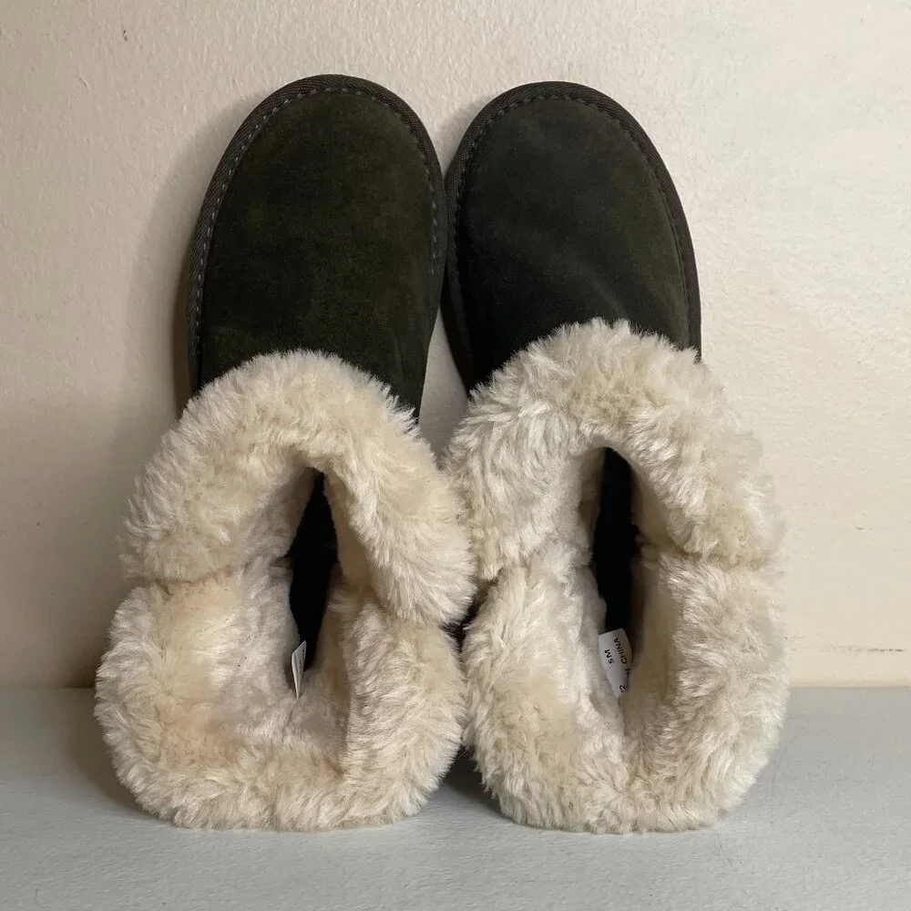 Macy's Style & Co Suede Leather Faux Fur Lined Boots Size 5